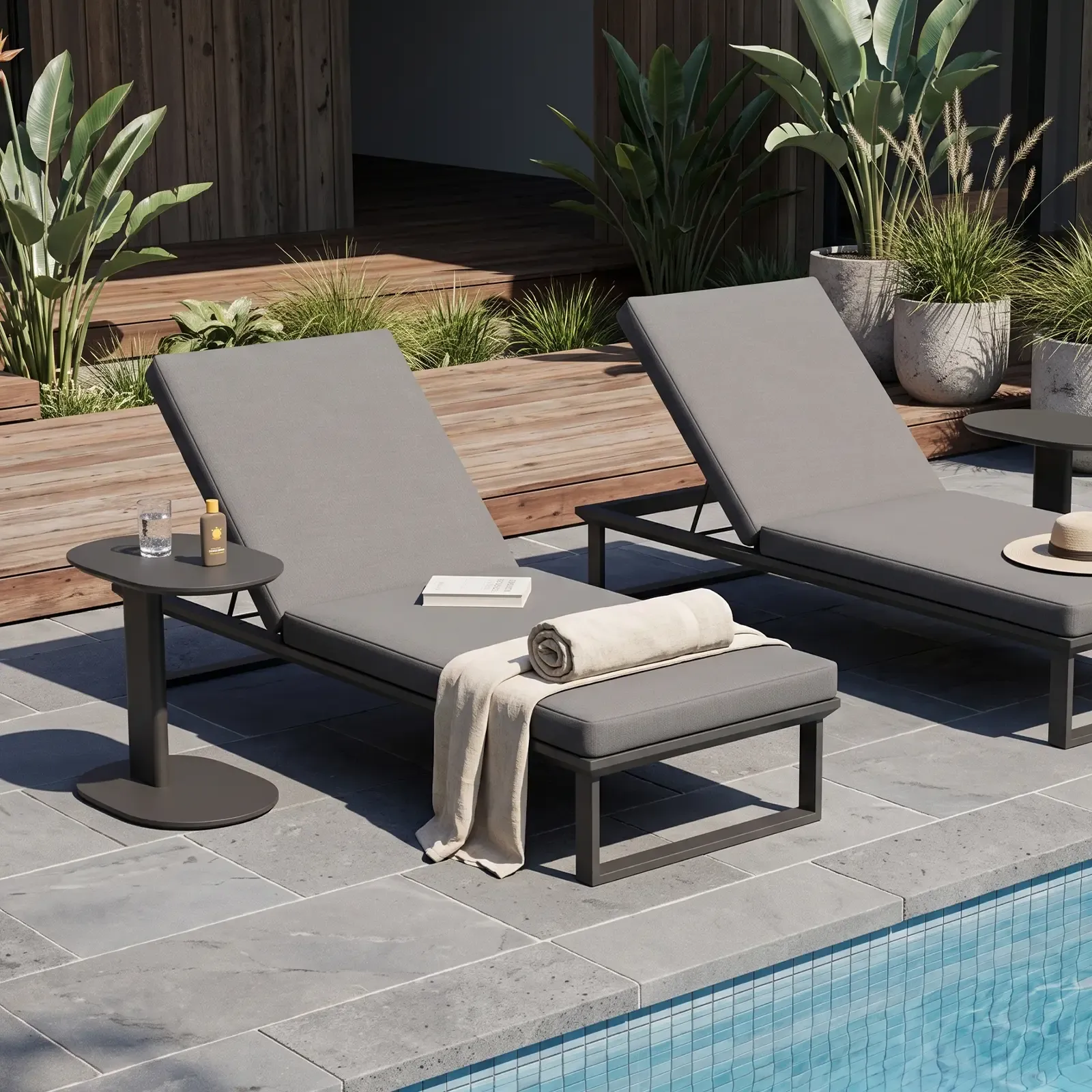 Deck Side Table Charcoal