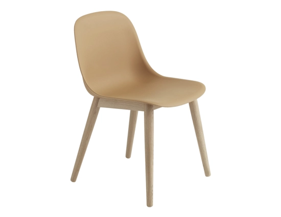 Fiber Chair Ochre Wood