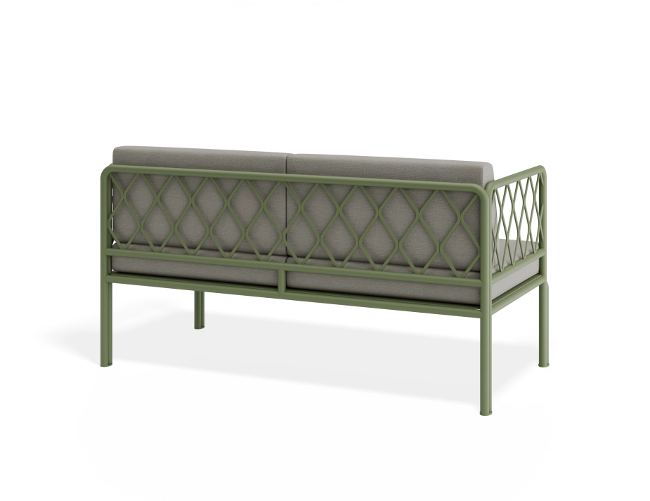 Sevillev2 2seater Greenframe Lightgreycushion